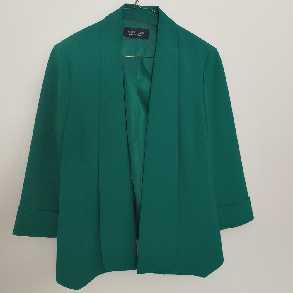Black Label Evan Picone Emerald Green Women's Jacket
